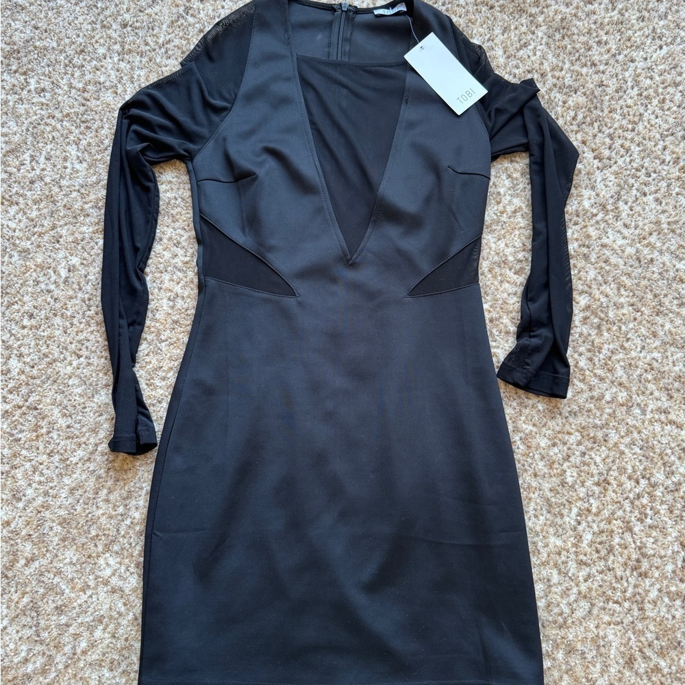 NWT TOBI Black Lace dress with mess